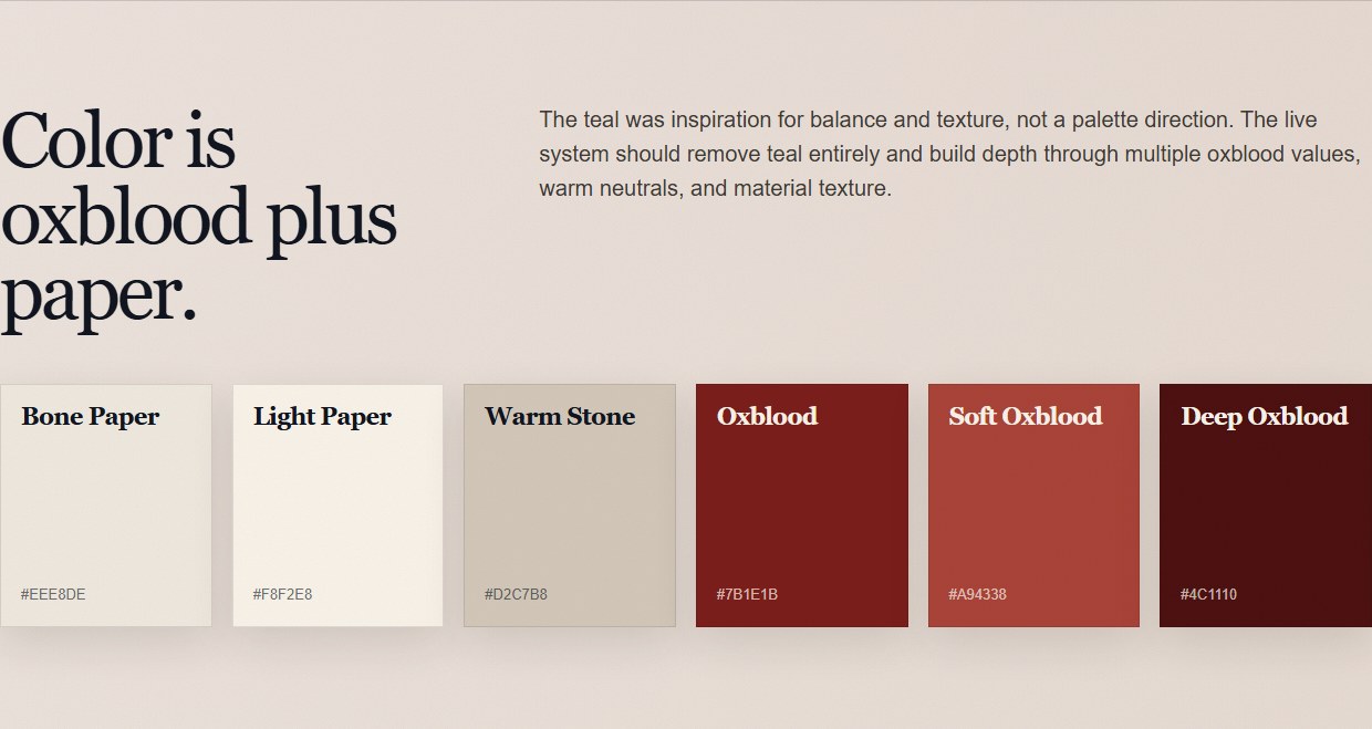 Locked color palette